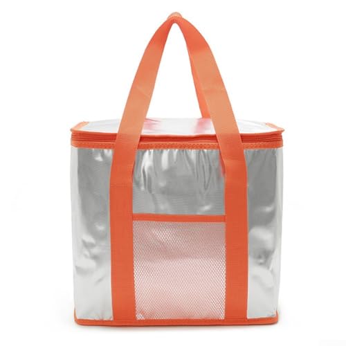 Isolierte Kühltasche für Picknick und Camping, 16 l, 26 l Fassungsvermögen, Lebensmittelaufbewahrungsbox (orange 16 l) von LVYXON