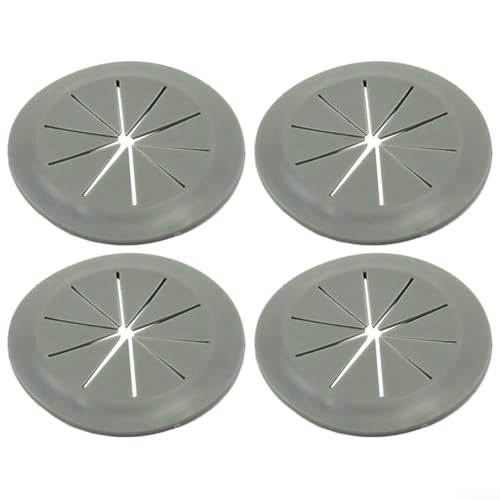 Kabel-Management-Schreibtischabdeckung, PVC, runde Löcher, Organizer für sauberen Schreibtisch (grau, 53 mm) von LVYXON