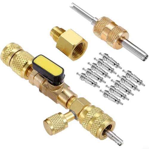 Klimaanlagen-Ventilkernentfernungswerkzeug HVAC Ventilkernentferner Installateur Werkzeug Klimaanlage Reparaturschlüssel Kohlenstoffstahl für R22 R32 R410A R134A Systems(A) von LVYXON