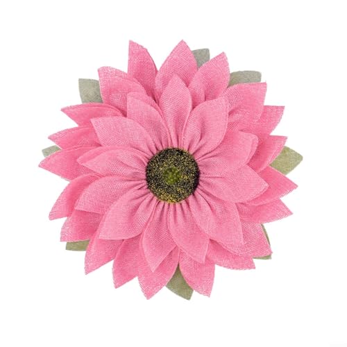 Künstlicher Kranz, rustikaler Stoff, Sonnenblumen, Tür- und Wandbehang, Dekoration, 43 cm, für Zuhause, Urlaub, Hochzeit oder Party (J2–88,9 cm, Rosa) von LVYXON