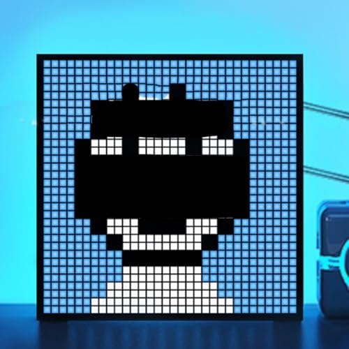 LED-Pixel-Display 16 x 16 RGB für Matrix-Panel, programmierbare Smart-Wanduhr, Wetteranzeige, Musik-Visualizer mit App-Steuerung, DIY-Graffiti-Anzeigetafel, Stoppuhr, 20 x 20 cm (32 x 32) von LVYXON