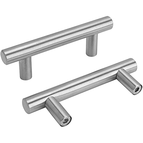 LVYXON 2 PCS Möbelgriff 100mm Edelstahl T Schrankgriff Stangengriff für Tür Küchenschrank Kleiderschrank Griff Rostfrei Türgriffe Küche Griffe, Silber von LVYXON