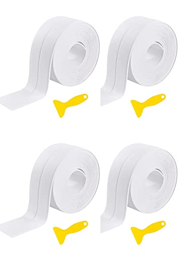 LVYXON 4 Stück wasserdichtes Dichtband, 320 x 2,2 cm, selbstklebend, PVC-Dichtband, wasserdicht, schimmelresistent, Badewanne, Küche, Dusche von LVYXON