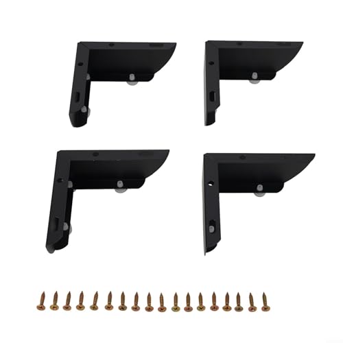LVYXON 4 x L-förmige Metall-Möbelbeine, perfekte Unterstützung für Sofas und andere Haushaltsgegenstände (schwarz) von LVYXON