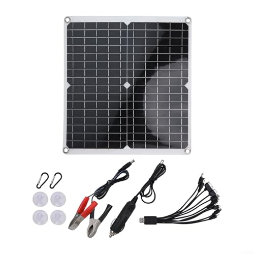 LVYXON Solarmodul-Set, 50 W, 12 V, Erhaltungsladegerät, Batterie-Wartungsgerät mit zwei USB-Anschlüssen, 23 % Umwandlungsrate, für Auto, Wohnmobil, Boot für ATV, Motorrad, flexible monokristalline LVYXON Solarmodul-Set, 50 W, 12 V, Erhaltungsladegerät, Batterie-Wartungsgerät mit zwei USB-Anschlüssen, 23 % Umwandlungsrate, für Auto, Wohnmobil, Boot für ATV, Motorrad, flexible monokristalline von LVYXON