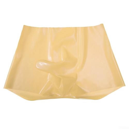 Latex-Gummi-Herren-Unterhose, Boxershorts, nahtlos, Elefanten-Design, niedrige Taille, Sicherheits-Höschen, bequeme Herrenunterwäsche (L Beige) von LVYXON