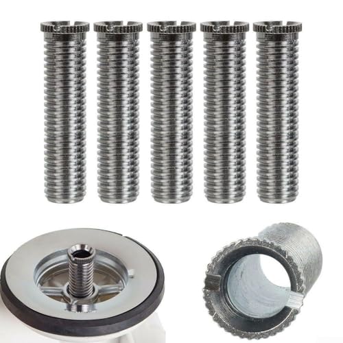 Messing-Siebschrauben für Küchenspüle, Korb, 125 Stück, Ablauf-Gewindeanschluss für 35 mm und 45 mm Spülen (5 Stück, 45 mm) von LVYXON