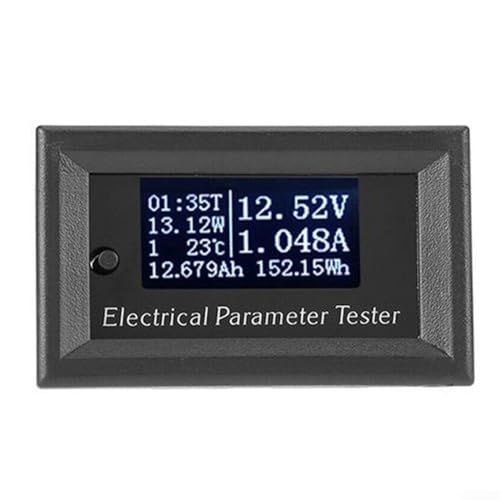 Multifunktionaler elektrischer Parameter-Tester mit Batteriekapazitätsanzeige und Temperaturmessung mit wasserdichtem Design (blau) von LVYXON