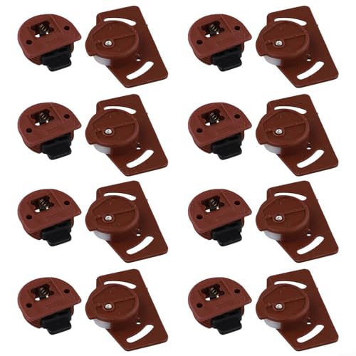 Nylon Schiebetür Rollengetriebe und Führungsset mit 4/8 Paaren für Kleiderschrank und Schranktüren, reibungslose Bewegung und minimale Geräusche (8 Paar) von LVYXON