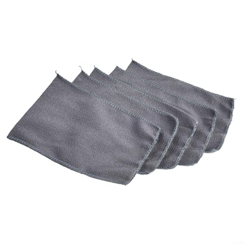 Packung mit 5 Peeling-Handtüchern aus Polyester-Baumwolle, um Ihre Duschroutine zu beleben (grau) von LVYXON