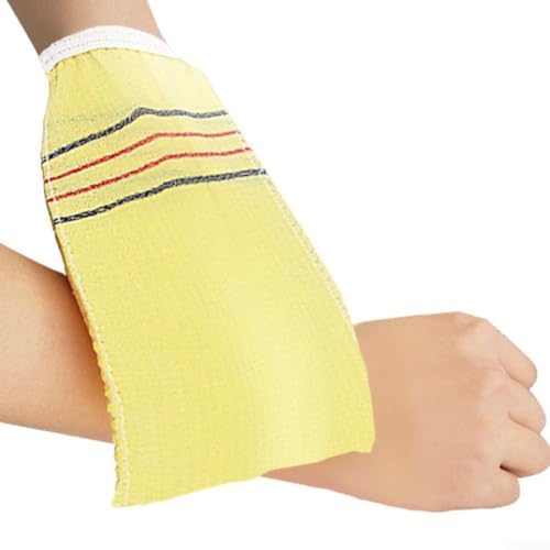 Peeling-Badetücher aus Polyester-Baumwolle für effektive Hautpflege und Entspannung, Gelb, 5 Stück von LVYXON