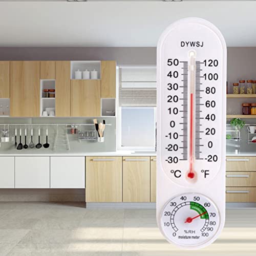 Raumthermometer Innen Außen Analog Raumtemperatur Messgerät Gartenthermometer Zimmerthermometer, Weiß von LVYXON