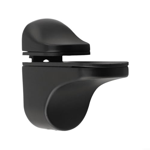 Regalhalterungen aus Zinklegierung, Glas, verstellbar, Wandmontage, für elegante Aufbewahrung, Schwarz, 4 Stück von LVYXON