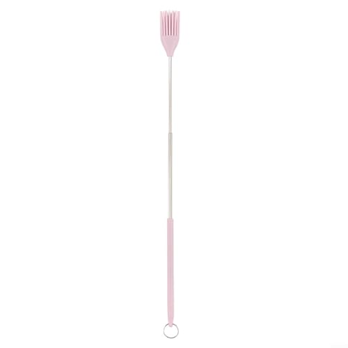Reibungslose Anwendung mit diesem einziehbaren Ölpinsel aus sicherem Silikonmaterial für Hobbyköche (Rosa) von LVYXON