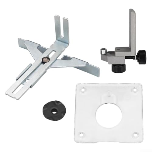 Router Edge Guide Template Trimmer Straight Guide Trimming Machine for 3710 3709, ABS Material, Long Service Life, Easy to Use (4PCS/set) von LVYXON