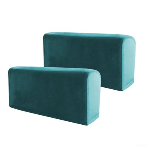 Rutschfeste Sofa- und Stuhlhussen, kariert, 2 Stück, für Zuhause, Büro und besondere Anlässe (Pfauenblau) von LVYXON