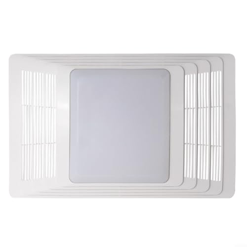 S97013662 Badezimmer Lüfterabdeckung Gitter und Linse Montagesatz für Abluftventilator Ersatzmodelle 655 656 657 659 695 HFL695 696 Weiß ABS 16,8 x 10,6 Zoll Objektivöffnung 7,9 x 7 Zoll von LVYXON