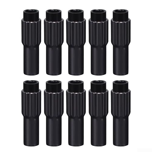 Schaltzug-Einstellschrauben aus Aluminiumlegierung, 10-teiliges Set für präzise Gangeinstellung an Fahrrädern (grau) von LVYXON