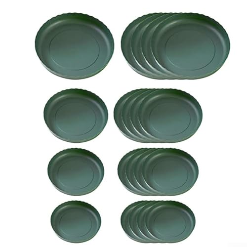 Set mit 20 runden Blumentopf-Tabletts aus wasserdichtem Kunststoff für Heimdekoration und Pflanzenpflege von LVYXON
