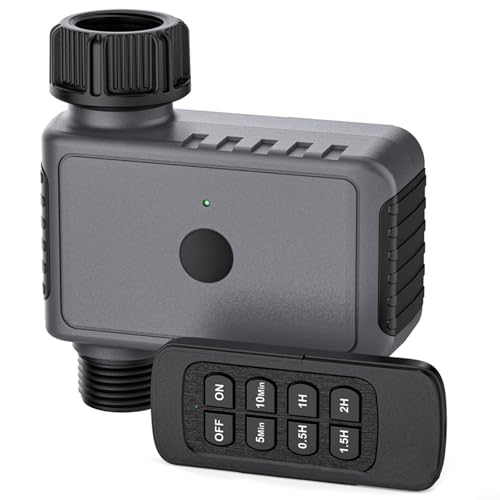 Smart Garden Bewässerungs-Timer, Wassersteuerung, digitaler Gartenbewässerungs-Timer, Controller mit Fernbedienung, batteriebetrieben, automatisches Bewässerungsgerät für vielbeschäftigte Gärtner von LVYXON