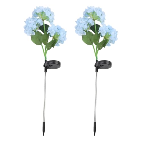 Solarbetriebene Gartenleuchten, 3 Köpfe, 2 Stück, für Außenbeleuchtungslösungen (blau) von LVYXON
