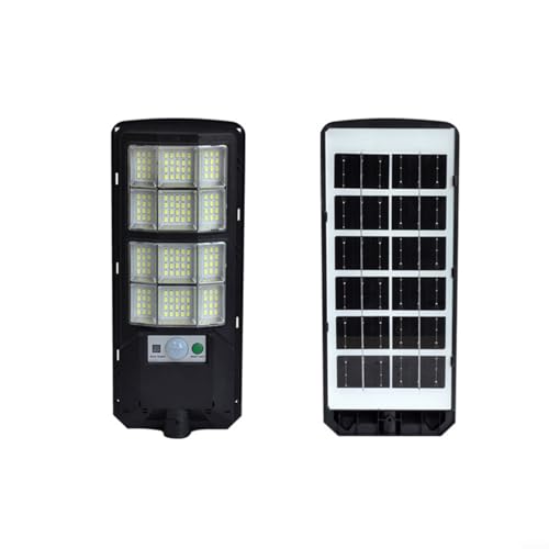Solarbetriebene LED-Außenleuchte mit Bewegungsmelder, wasserdichte Gartenwandleuchte für Terrasse, Weg, Camping und Sicherheitsbeleuchtung – Schwarz, 88/176/264 LED-Optionen (318 mm) von LVYXON