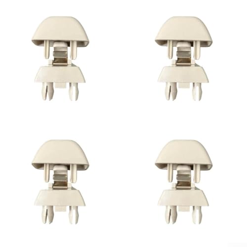 Sonnenblenden-Halterung, feste Klemme, 4 Stück, für Passat, Polo und Skoda, OEM 6R0857561 6RD857561 kompatibler Ersatz (beige) von LVYXON