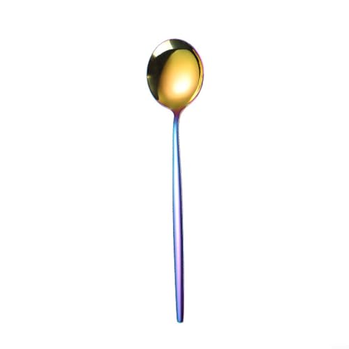 Stilvolle Edelstahl-Löffel zum Servieren von Tee, Kaffee und Desserts für jede Küche (bunt) von LVYXON