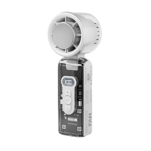 Tragbarer Handventilator mit TEC-Eiskühlung und LED-Licht, 13000 U/min, Turbo-Boost, 3600 mAh 12-Stunden-Akku, 3 Geschwindigkeiten verstellbar, faltbarer Mini-Ventilator für Reisen/Camping/Büro, USB Tragbarer Handventilator mit TEC-Eiskühlung und LED-Licht, 13000 U/min, Turbo-Boost, 3600 mAh 12-Stunden-Akku, 3 Geschwindigkeiten verstellbar, faltbarer Mini-Ventilator für Reisen/Camping/Büro, USB von LVYXON