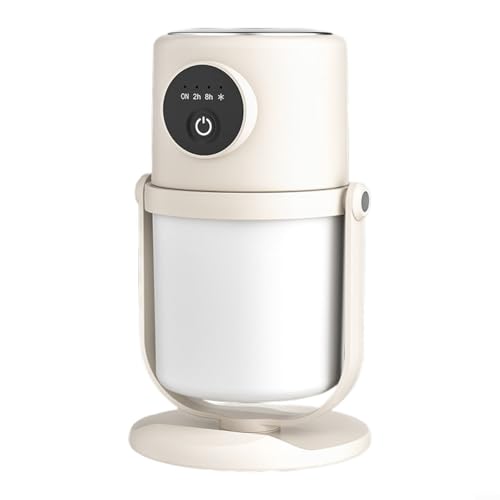 Tragbarer Mini-Luftbefeuchter, 280 ml, Dual-Nebel, ätherisches Öl, Diffusor mit 1800 mAh Akku, Auto-Lufterfrischer, Nachtlicht für Schlafzimmer, Büro, Zuhause, Reisen, weiße Aprikose (Aprikose) von LVYXON