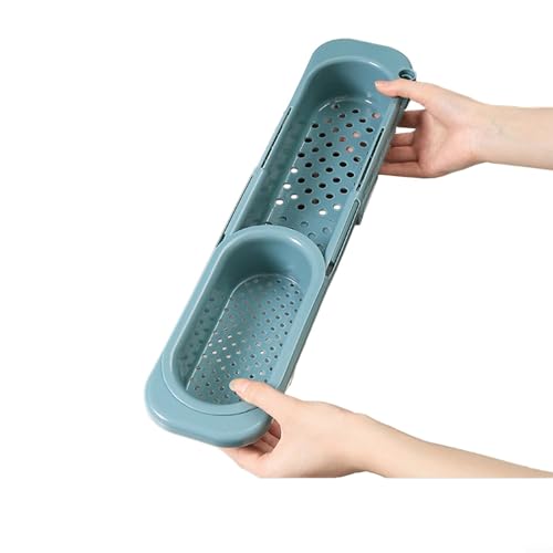 Verstellbares Küchenspüle-Regal, Ablaufkorb aus PP-Material mit anhebbarer Schallwand und selektivem Reinigungsdesign, passend für die meisten Spülen für effizientes Trocknen von Geschirr (grau Verstellbares Küchenspüle-Regal, Ablaufkorb aus PP-Material mit anhebbarer Schallwand und selektivem Reinigungsdesign, passend für die meisten Spülen für effizientes Trocknen von Geschirr (grau von LVYXON