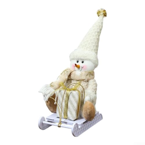 Weihnachtsbaumschmuck, gestrickter Schaumstoff-Schneemann und Skifahren, Weihnachtsmann-Dekorationen für Feiertags-Mantel, Tische und festliche Tafelaufsätze und leicht (goldener Skifahrer-Schneemann) Weihnachtsbaumschmuck, gestrickter Schaumstoff-Schneemann und Skifahren, Weihnachtsmann-Dekorationen für Feiertags-Mantel, Tische und festliche Tafelaufsätze und leicht (goldener Skifahrer-Schneemann) von LVYXON
