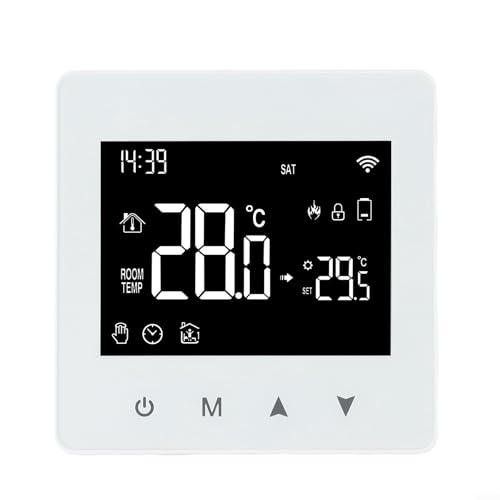 WiFi Smart Thermostat, Smart Programmable Thermostat Temperature Controller, for Tuya WiFi Battery Powered Remote Control Voice Activated for Gas Boiler With Backlight Adjustment Child Lock WiFi Smart Thermostat, Smart Programmable Thermostat Temperature Controller, for Tuya WiFi Battery Powered Remote Control Voice Activated for Gas Boiler With Backlight Adjustment Child Lock von LVYXON