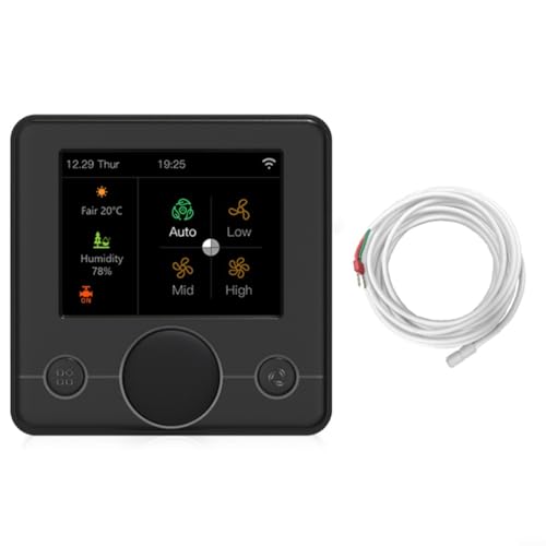 WiFi programmierbar für Tuya Smart Thermostat mit RGB-Bildschirm, 5+2, 6+1 oder 7-Tage-Heizplan, funktioniert mit Gaskessel, unterstützt Alexa-Sprachbefehle und Fernbedienung APP-Steuerung (elektrisch von LVYXON