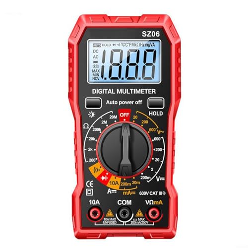 Zuverlässiges Digital-Multimeter SZ06 mit hintergrundbeleuchtetem Display und automatischer Abschaltung für längere Akkulaufzeit während des Gebrauchs (grau) von LVYXON