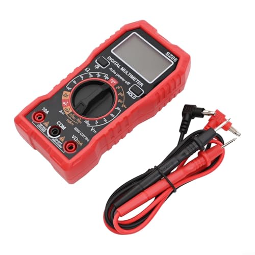 Zuverlässiges Digital-Multimeter SZ06 mit hintergrundbeleuchtetem Display und automatischer Abschaltung für längere Akkulaufzeit während des Gebrauchs (rot) von LVYXON
