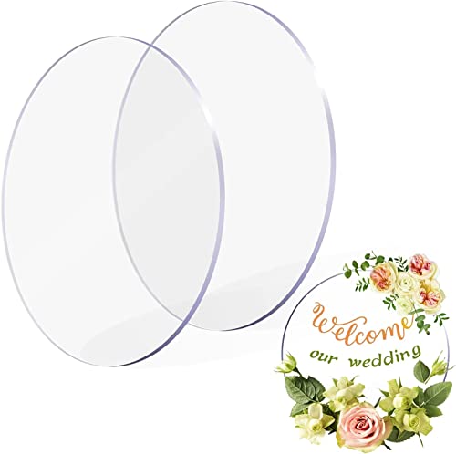 LWAIX Cake Board 24cm Rund Kuchenplatte 2STK Cake Boards Acryl Nicht Klebend Wiederverwendbar Cakeboard für Transport Kuchen und Torten (24CM) von LWAIX