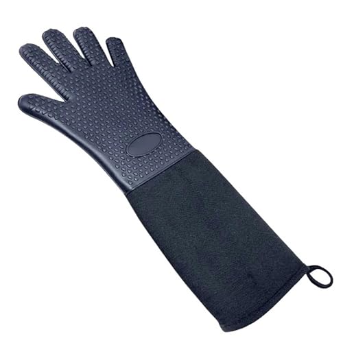 LWDXMYKW ofenhandschuhe Silikonofenhandschuhe Mit Gestaßen Liner Langlebiger Hitzebeständiger Grillofenhandschuhe Backen-50 cm von LWDXMYKW