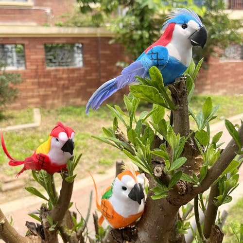Künstlicher Papagei Simulation Schaum Feder Vogel mit Clip Garten Baumschmuck Halloween Dekor Künstlicher Papagei Simulation Schaum Feder Vogel mit Clip Garten Baumschmuck Halloween Dekor von LWINGFLYER