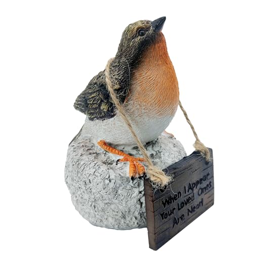 LWINGFLYER 1 x charmantes Rotkehlchen-Ornament aus Kunstharz, perfekt für Garten und Heimdekoration LWINGFLYER 1 x charmantes Rotkehlchen-Ornament aus Kunstharz, perfekt für Garten und Heimdekoration von LWINGFLYER