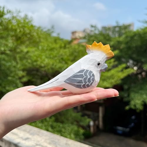 LWINGFLYER Handgeschnitzte Papageienstatue aus Holz - Einzigartige handbemalte Vogelskulptur, natürliche Heimdekoration, Geschenk für Vogelliebhaber, Vogelstatue Handwerk geschnitztes Sammlerstück LWINGFLYER Handgeschnitzte Papageienstatue aus Holz - Einzigartige handbemalte Vogelskulptur, natürliche Heimdekoration, Geschenk für Vogelliebhaber, Vogelstatue Handwerk geschnitztes Sammlerstück von LWINGFLYER