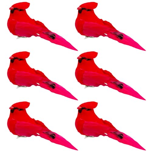 LWINGFLYER Künstliche Vögel Kardinäle Roter künstlicher Vogel mit Clips für Parkdekoration Garten Weihnachtsbaum Outdoor Ornamente LWINGFLYER Künstliche Vögel Kardinäle Roter künstlicher Vogel mit Clips für Parkdekoration Garten Weihnachtsbaum Outdoor Ornamente von LWINGFLYER