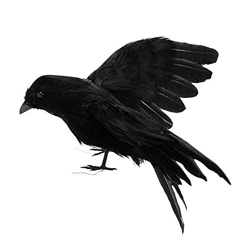 LWINGFLYER Krähe künstliche Krähe gefiederte Krähe Dekoration Vogel für Halloween Garten Bäume Dekoration von LWINGFLYER