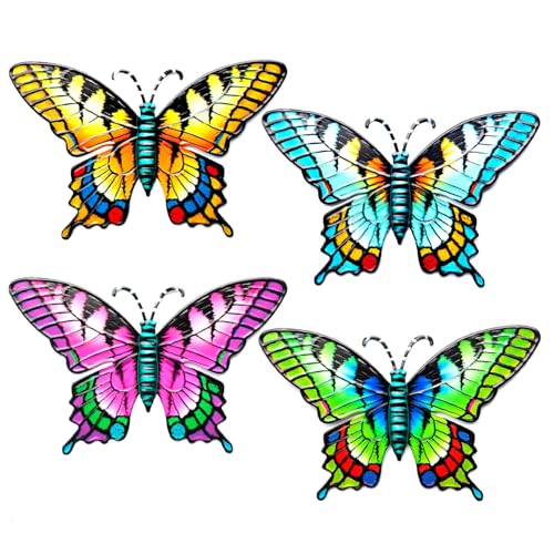 Metall Schmetterling Wanddekoration Metall Schmetterlinge für den Garten Schmetterlinge Skulpturen zum Dekorieren von Verandageländern Terrassenzäune Balkonflächen Perfekt für Hinterhofgärten Abgeschi Metall Schmetterling Wanddekoration Metall Schmetterlinge für den Garten Schmetterlinge Skulpturen zum Dekorieren von Verandageländern Terrassenzäune Balkonflächen Perfekt für Hinterhofgärten Abgeschi von LWINGFLYER