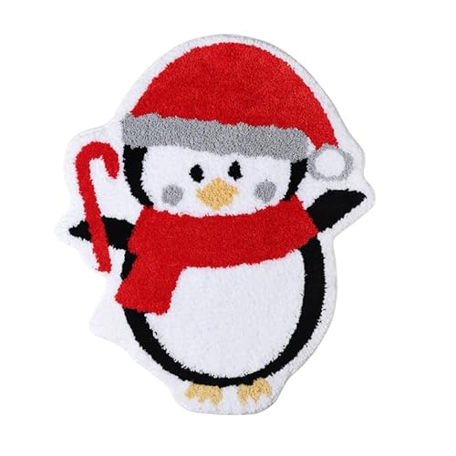 Badematte rutschfest 60X70Cm Pinguin Muster Badezimmerteppich Groß,Badteppich rutschfest Waschbar,Teppich Badezimmer Dicker Mikrofaser, Duschvorleger Saugfähige,Badvorleger Deko Fussmatte von LWLFC