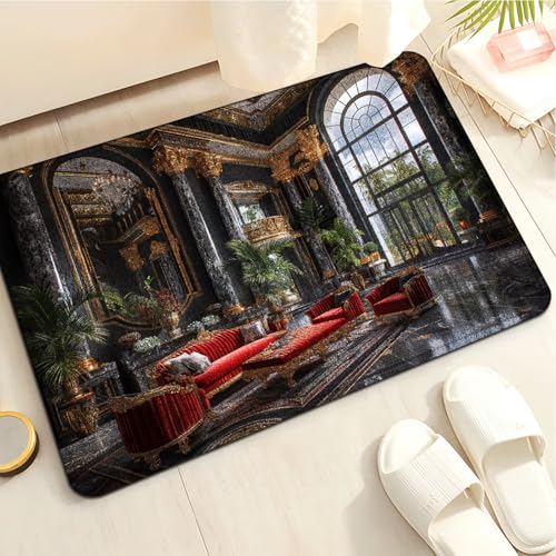 Badematte rutschfest Zimmer Badezimmerteppich Groß,Badteppich rutschfest Waschbar,Teppich Badezimmer Dicker Mikrofaser, Duschvorleger Saugfähige,Badvorleger Deko Fussmatte von LWLFC