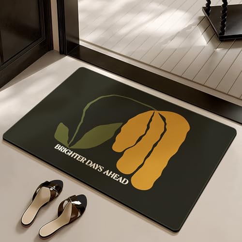 Badezimmerteppich 40X60Cm Gelbe Blumen Badteppich rutschfest Waschbar,Duschvorleger Schnelltrocknend,Stein Badematte,Diatomite Stone Bath Mat,Super Absorbierende Badvorleger Badezimmerteppich 40X60Cm Gelbe Blumen Badteppich rutschfest Waschbar,Duschvorleger Schnelltrocknend,Stein Badematte,Diatomite Stone Bath Mat,Super Absorbierende Badvorleger von LWLFC
