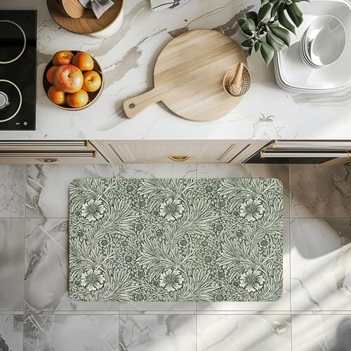 Badezimmerteppich 40X60Cm Grüne Blumen Badteppich rutschfest Waschbar,Duschvorleger Schnelltrocknend,Stein Badematte,Diatomite Stone Bath Mat,Super Absorbierende Badvorleger Badezimmerteppich 40X60Cm Grüne Blumen Badteppich rutschfest Waschbar,Duschvorleger Schnelltrocknend,Stein Badematte,Diatomite Stone Bath Mat,Super Absorbierende Badvorleger von LWLFC