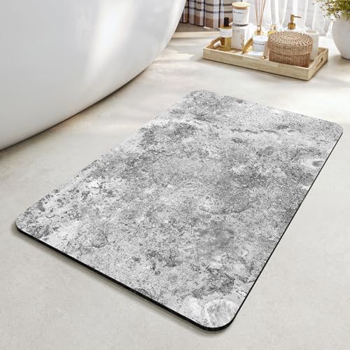 Badezimmerteppich 40X60Cm Hellgrau Badteppich rutschfest Waschbar,Duschvorleger Schnelltrocknend,Stein Badematte,Diatomite Stone Bath Mat,Super Absorbierende Badvorleger Badezimmerteppich 40X60Cm Hellgrau Badteppich rutschfest Waschbar,Duschvorleger Schnelltrocknend,Stein Badematte,Diatomite Stone Bath Mat,Super Absorbierende Badvorleger von LWLFC