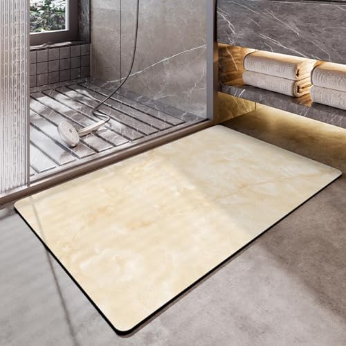 Badezimmerteppich 40X60Cm Licht Khaki Badteppich rutschfest Waschbar,Duschvorleger Schnelltrocknend,Stein Badematte,Diatomite Stone Bath Mat,Super Absorbierende Badvorleger Badezimmerteppich 40X60Cm Licht Khaki Badteppich rutschfest Waschbar,Duschvorleger Schnelltrocknend,Stein Badematte,Diatomite Stone Bath Mat,Super Absorbierende Badvorleger von LWLFC